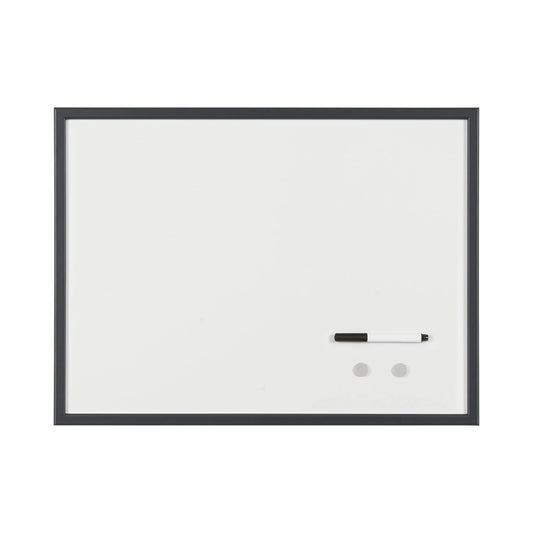 Bi-Office MM03001161 Trocken abwischbare Magnettafel, MDF Rahmen, lackierter Stahl, 60 x 40 cm, schwarz