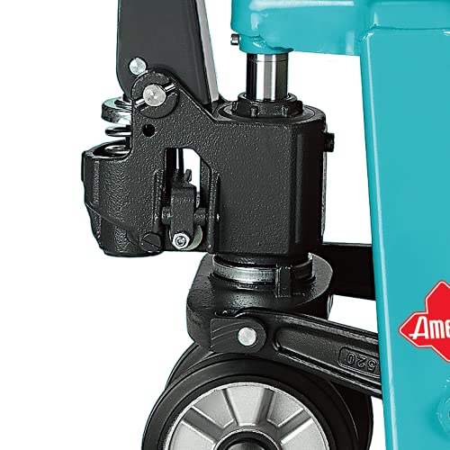 Ameise Handhubwagen PTM 2.0 | 2.000 kg Tragkraft | 1.150 mm Gabellänge | Lenkrad aus Vollgummi | Einfach-Gabelrollen aus robustem Polyurethan | Palettenhubwagen | Gabelhubwagen | Hubwagen