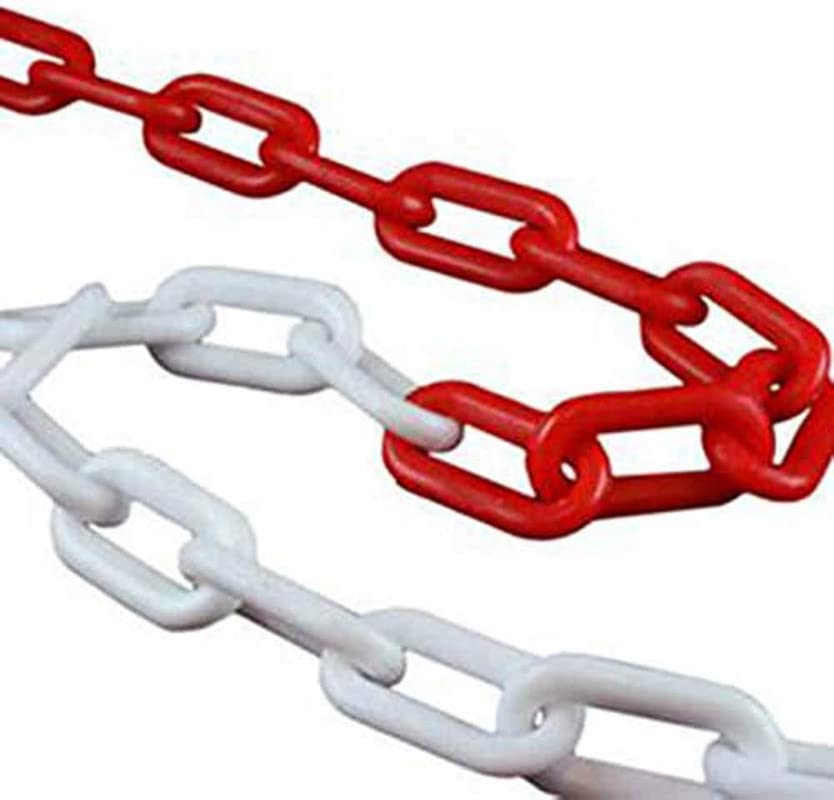 Marwotec 25 Meter Kunststoffkette rot weiß 6mm auf Rolle Absperrkette rot weiß aus Kunststoff ideale Kette zum Absperren von Flächen, gut sichtbar, stabil und handhabbar von Marwotec aus Deutschland