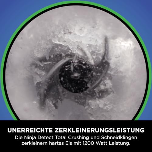 Ninja 2-in-1 Detect Power Mixer Pro & Single Serve, 1200W Mixer mit Krug, & Single Serve Behälter, Smoothies mixen, Gemüse hacken & Frozen Drinks mixen, Kupfer/Schwarz, TB301EUCP