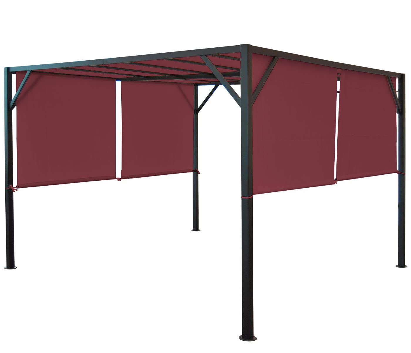 Ersatzbezug für Dach Pergola Pavillon Baia 3x4m - Bordeaux-rot