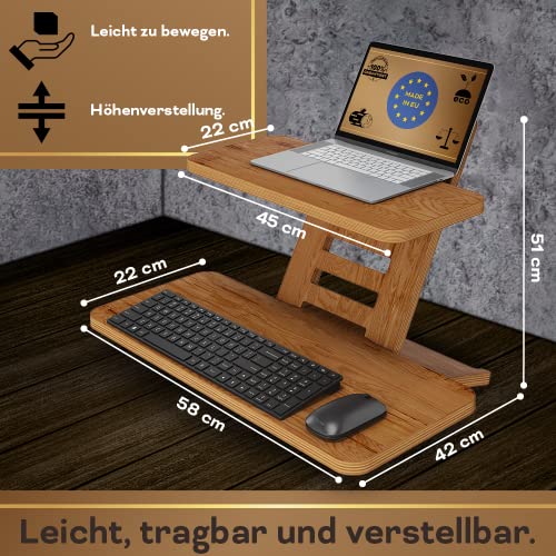 Stehschreibtisch Aufsatz | Stehpulte | Holz | Laptopständer | Ständer | Stehtisch | Rednerpult | Sch