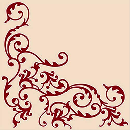 Shoptoria Servietten Hochzeit Airlaid Serviette Pomp in Bordeaux - Creme, 40 x 40 cm, 50 Stück Mank, stoffähnliche Bordeaux farbende Servietten