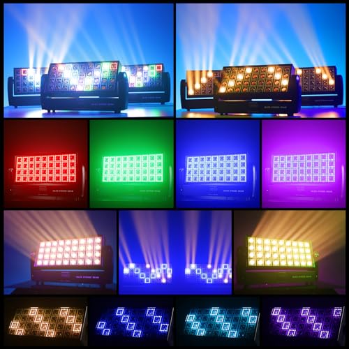 Strobe Beam Bühnenlicht, 220W LED Wallwasher Bar Effektstrahler Bühnenbeleuchtung Moving Head für Disco Party DJ Outdoor, 1 Stück