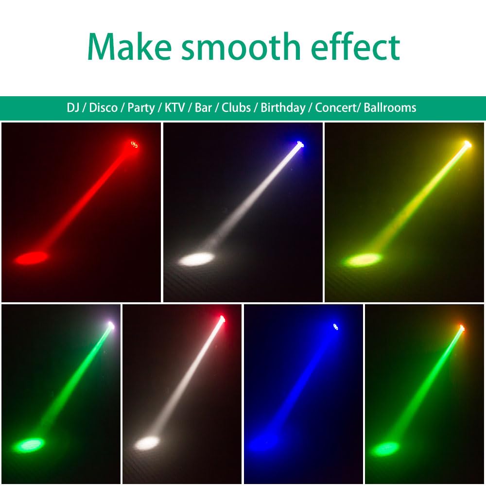 DELIBANG 40W RGBW 4 in 1 LED Pinspot + 24 SMD RGB LED Bühnenleuchten LED Par DMX DJ Lichter 7/11CH Partylicht Led Strahler für Bar, Party, Hochzeit, Disco, Theater, Halloween