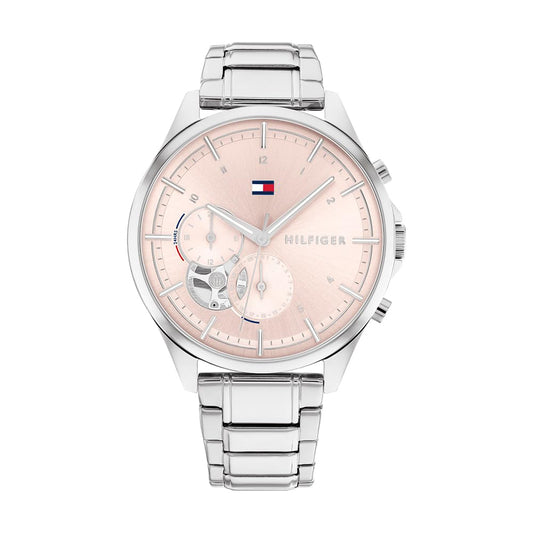 Tommy Hilfiger Multi Zifferblatt Quarz Uhr für Damen mit Silbernes Edelstahlarmband - 1782414