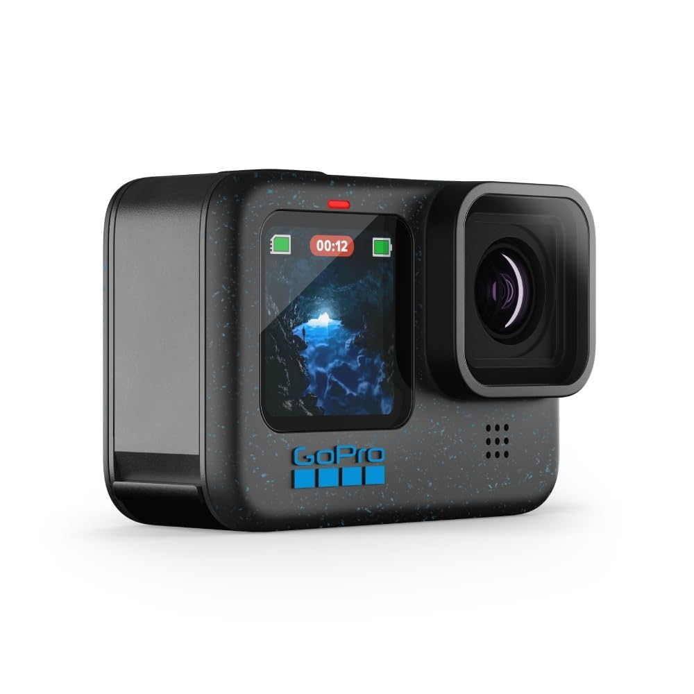 GoPro HERO12 Black – wasserdichte Action-Kamera mit 5,3K60 Ultra HD-Video, 27 MP Fotos, HDR, 1/1,9-Zoll-Bildsensor, Live-Streaming, Webcam, Stabilisierung