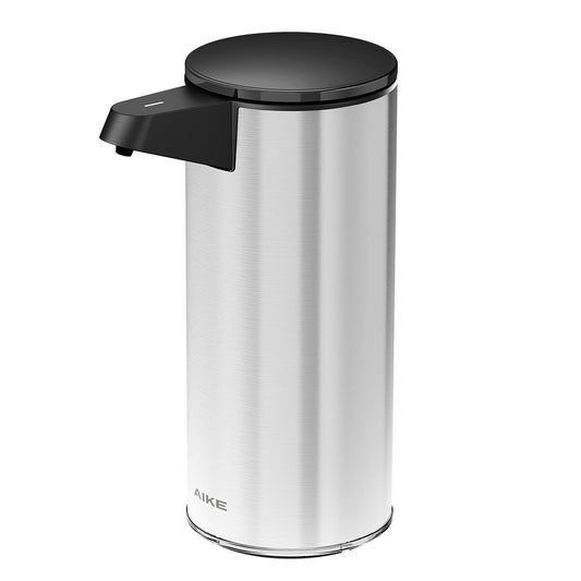 AIKE Seifenspender Automatisch Edelstahl mit Sensor Infrarot, 280ml Berührungsloser Automatischer Seifenspender USB-Aufladung