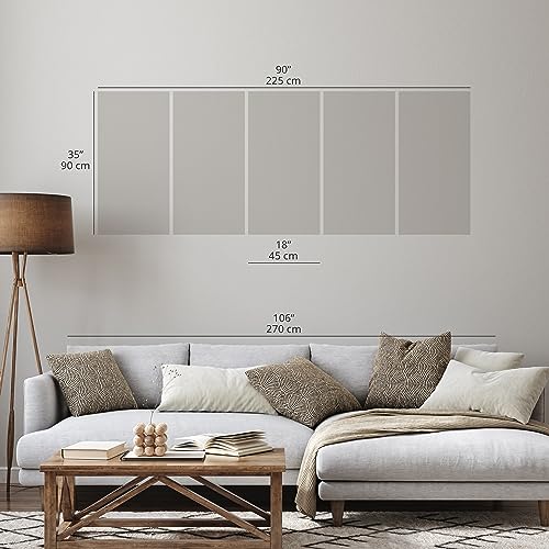 murando - Akustikbild Wald 225x90 cm 5 tlg Bilder Akustikschaum Schallschutz Akustikpaneele Wandpaneele Schalldämmung Wandbild Schallabsorber Akustikplatten Waldlandschaft Natur Baum c-C-0177-b-n