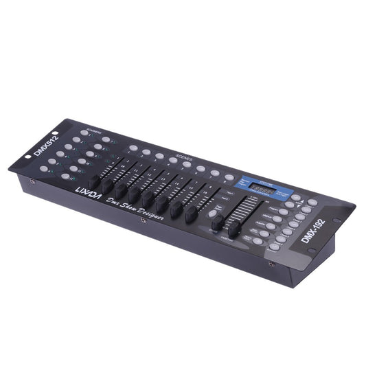 Lixada DMX-Controller, Lixada DMX 512-Konsole, Bedienfeld 192 Kanäle für Bühnenlampe, Moving Head, DJ, Club, Party