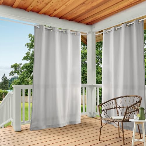 TOWN & COUNTRY BASICS Exclusive Home Vorhänge, Polyester, 1 Paar, Polyester, Wolkengrau, 54x108