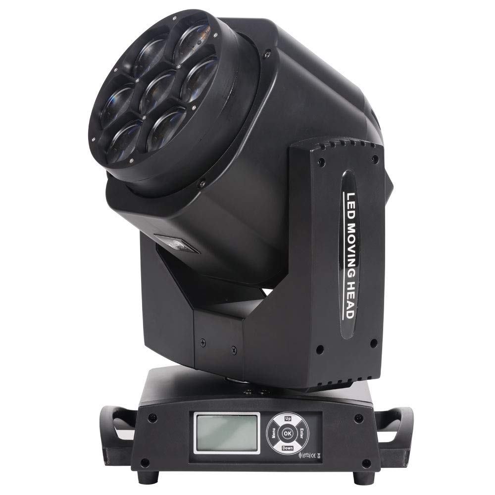 ETEC Professional LED Mini Eye 7 Moving Head Set mit Flightcase Beam Rotation Zoom DMX Bühnenbeleuchtung Veranstaltung Lichteffekt Discothek Club DJ Party