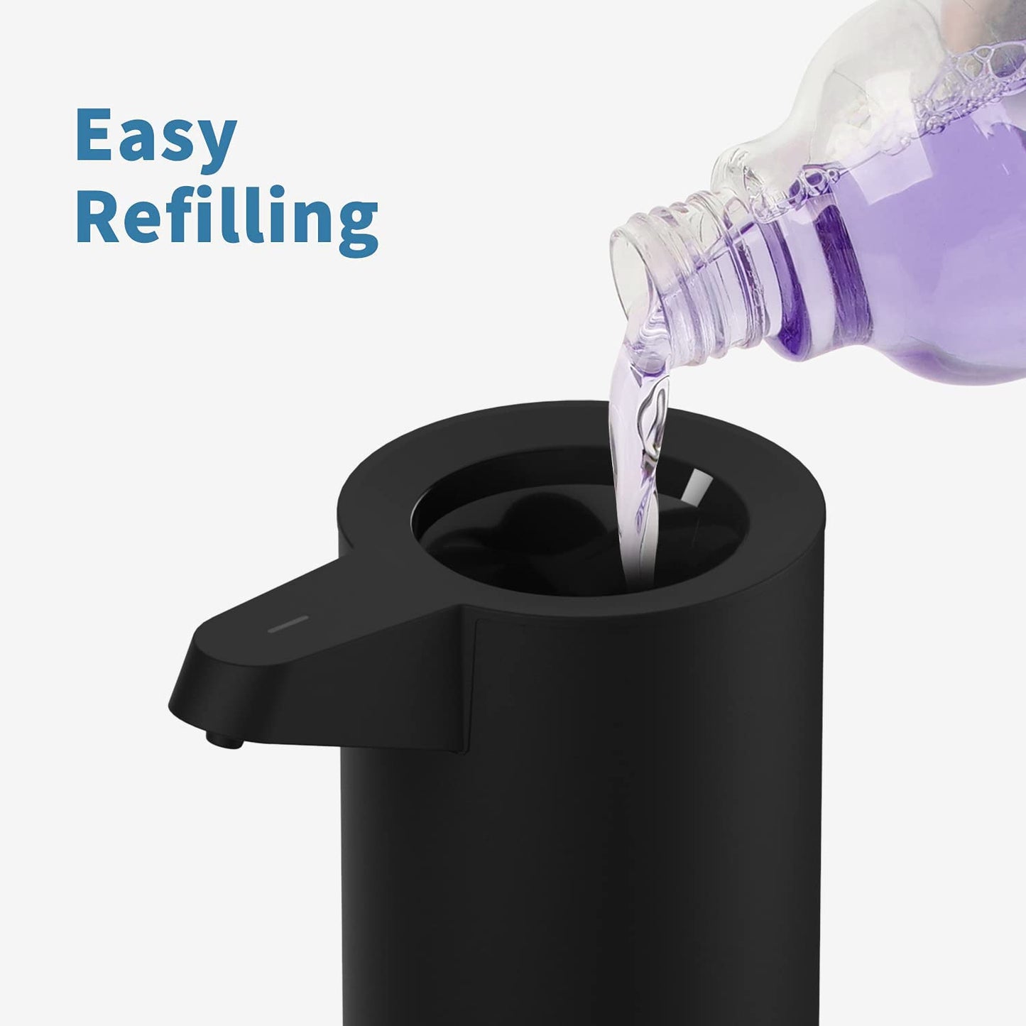 AIKE Seifenspender Automatisch Edelstahl mit Sensor Infrarot, 280ml Berührungsloser Automatischer Seifenspender USB-Aufladung