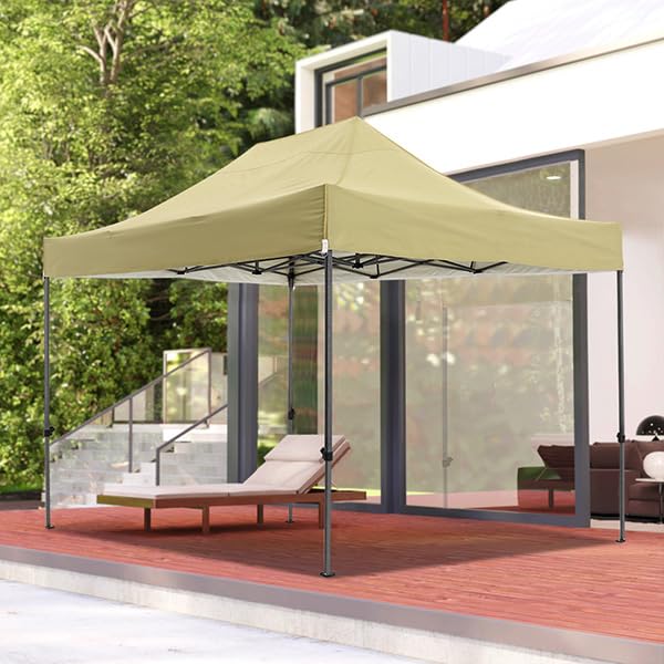 COBIZI Pavillon 3x4,5 wasserdicht stabil Winterfest 2.0, Pavillon 3x4,5 Faltpavillon 3x4,5 Partyzelt, Gartenpavillon UV Schutz mit 3 Seitenteilen Festival Partyzelt Sonnenschutz Pavillon, Khaki
