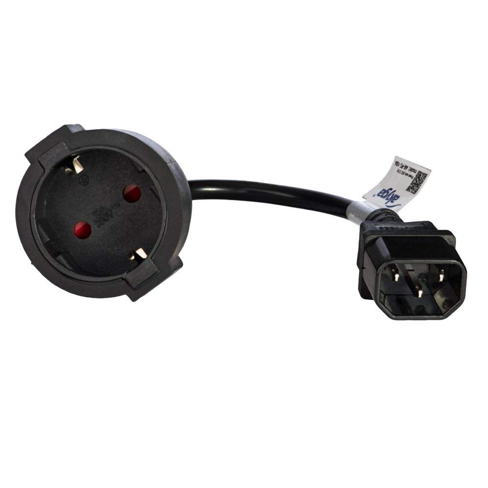 AKYGA AK-PC-10A Netzkabel Schuko 3 Pin Polig IEC C14 / EU CEE 7/4 15cm, Schwarz