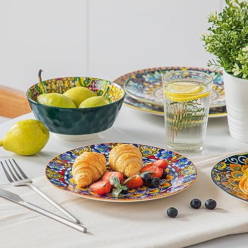 vancasso Salatteller 6er Set, SIMI Dessertteller aus Porzellan, geeignet für Mikrowellen und Spülmaschinen