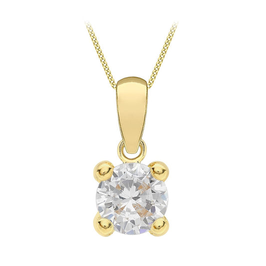 Amazon Essentials Halskette mit Anhänger aus 9-karätigem Gold mit Geburtsstein für April (ehemals Amazon Collection)