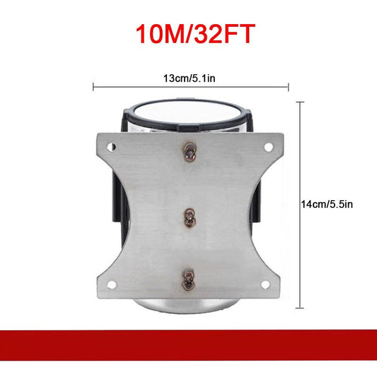 Mavcobo Einziehbarer absperrband 2/3/5/10 m roter Gurt zur Absperrung Massenkontrolle Warteschlangenbarriere Warnband für den Innen- und Außenbereich(10M/32FT)