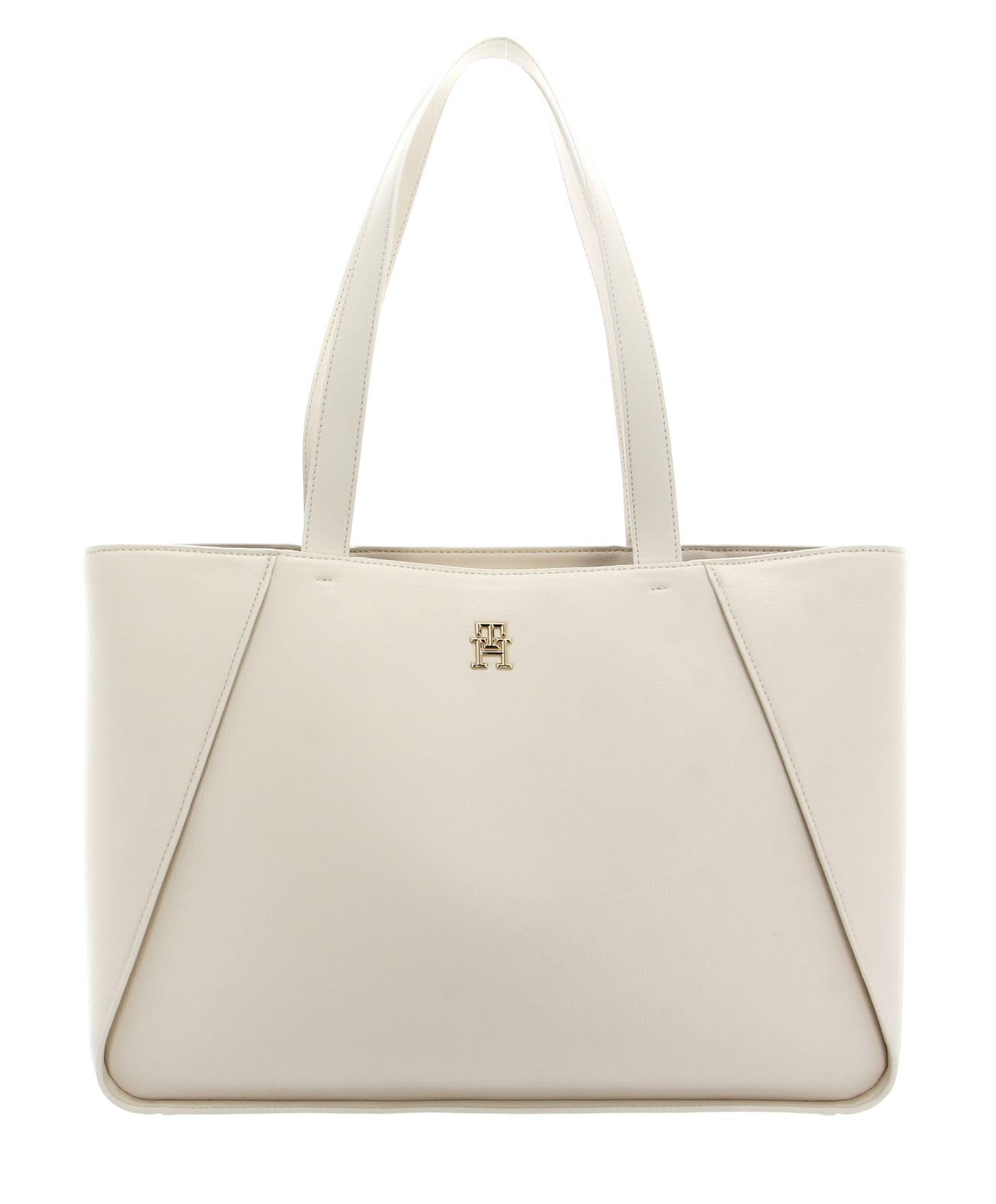 Tommy Hilfiger Damen Tote Bag Tasche TH Casual Tote mit Innentaschen, Beige (Sugarcane), Einheitsgröße
