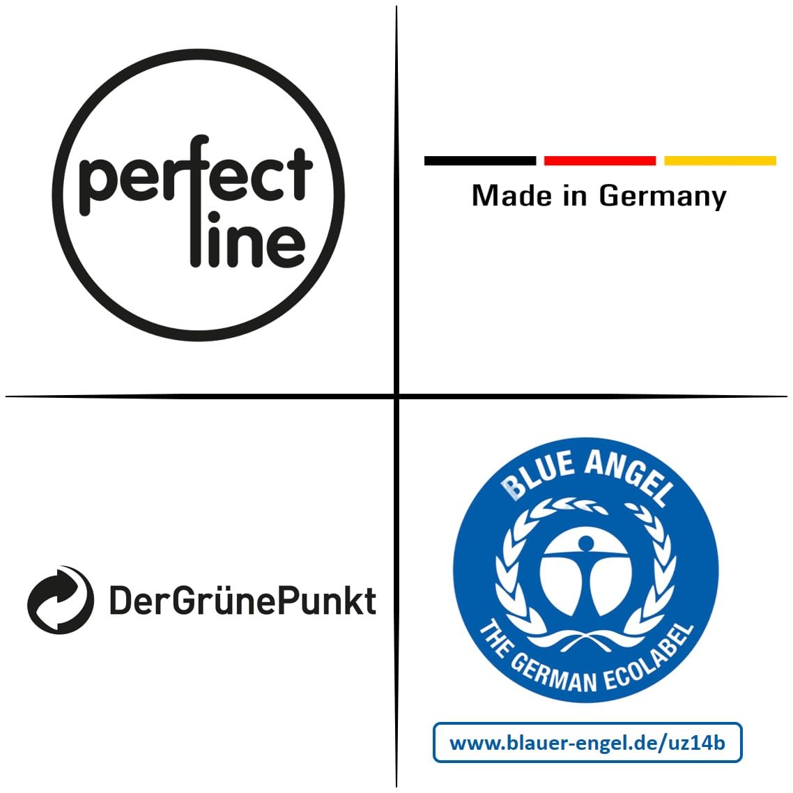 perfect line - Ordner-Register XXL DIN-A4, 10-teilig, 3er Set, Karton, made in Germany, Blauer Engel zertifiziert