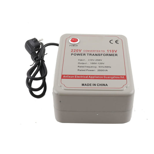 TABODD 220V auf 110V Spannungswandler, 2000W Step Down Wandler Spannung Watt Leistungswandler von Europa nach USA, Spannungswandler mit Leistungsschalter für Home Office