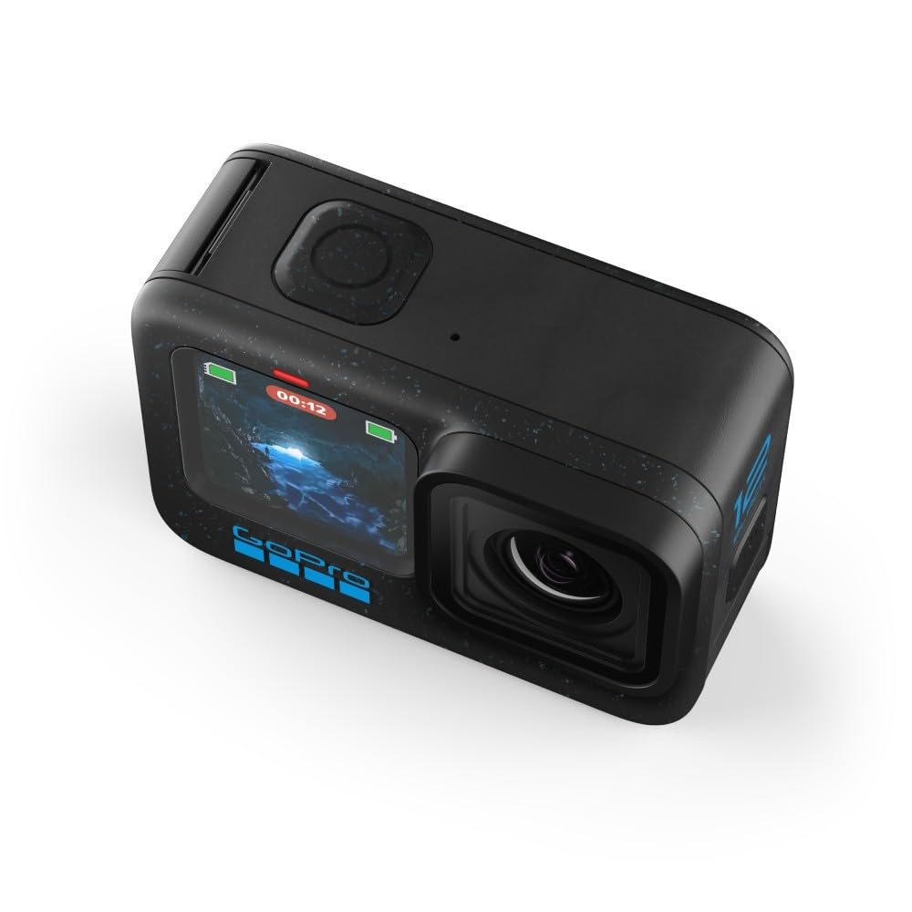 GoPro HERO12 Black – wasserdichte Action-Kamera mit 5,3K60 Ultra HD-Video, 27 MP Fotos, HDR, 1/1,9-Zoll-Bildsensor, Live-Streaming, Webcam, Stabilisierung
