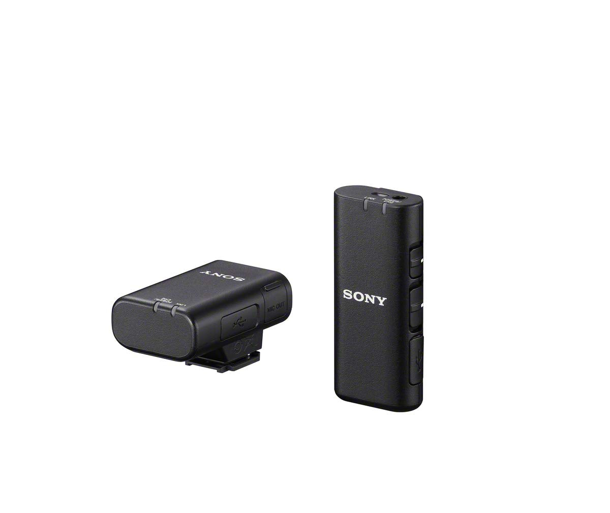 Sony ECM-W2BT, 1 Sender, 1 Empfänger, Kabelloses Mikrofon, 200m Reichweite, 9h Akkulaufzeit, Ideal für Kameras, Geräte mit 3.5mm Audio, Podcast, Streaming, Interviews