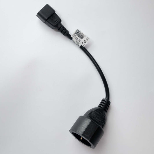 AKYGA AK-PC-10A Netzkabel Schuko 3 Pin Polig IEC C14 / EU CEE 7/4 15cm, Schwarz