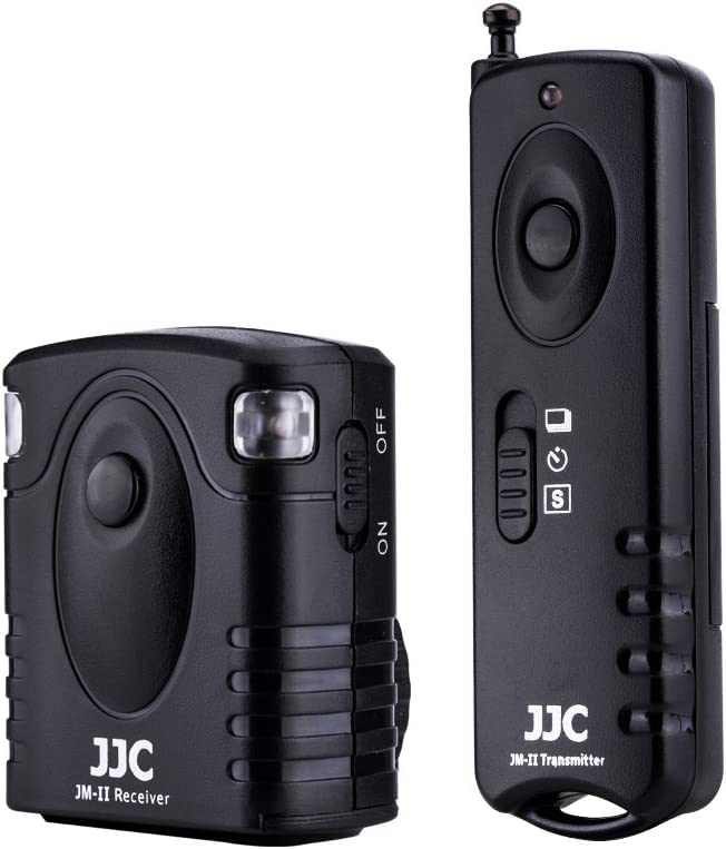 JJC JM-B Funk Fernauslöser für Nikon D850 D810 D800 D700 D500 D300 D300s D5 D4 D4s D3 D3s D3x D2H D2x D2Xs D1 D1x D1h DSLR/SLR Kamera, Ersetzen Nikon MC-30 Fernbedienung Drahtauslöser