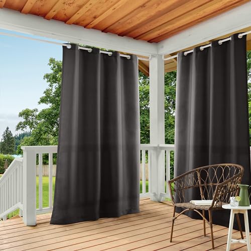TOWN & COUNTRY BASICS Exclusive Home Curtains GT Gardinenpaneel mit Lichtfilterung, solides Cabana, 120 x 54 cm, Schwarz