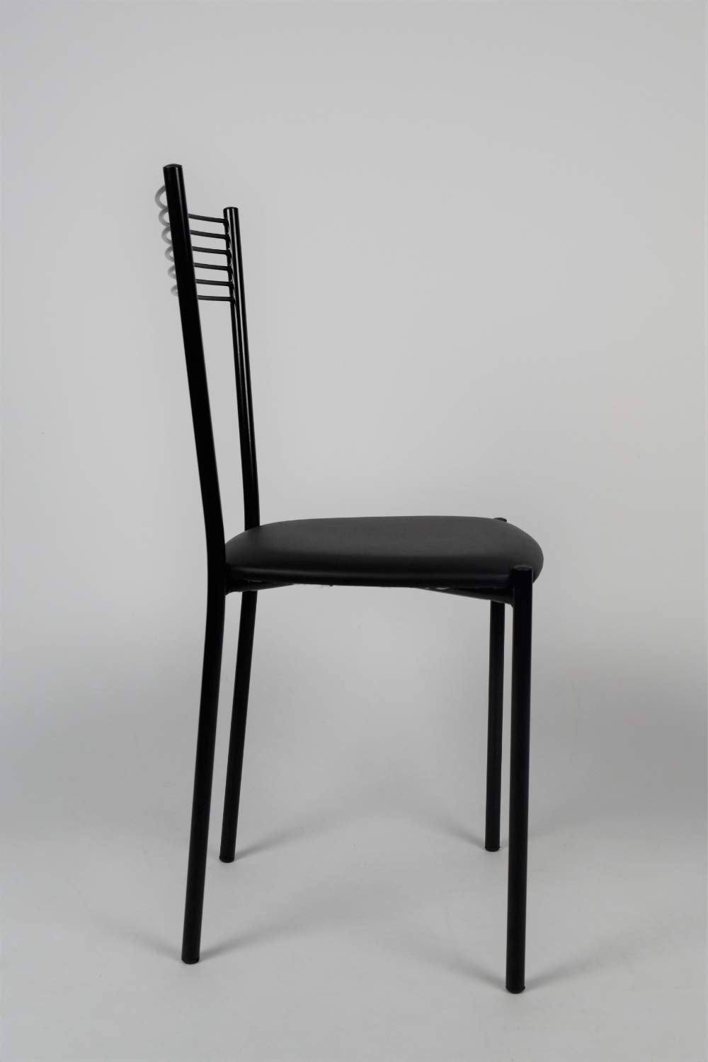 Tommychairs Elegance Stühle 4er Set Schwarz – Moderne Polsterstühle aus Italien