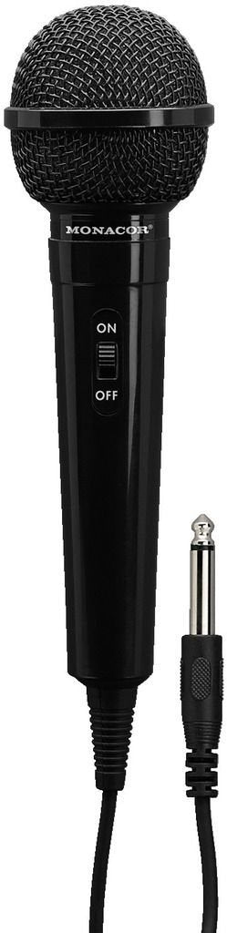 MONACOR 231700 DM-70/SW Dynamisches Mikrofon, Schwarz, 6,3 mm Klinke