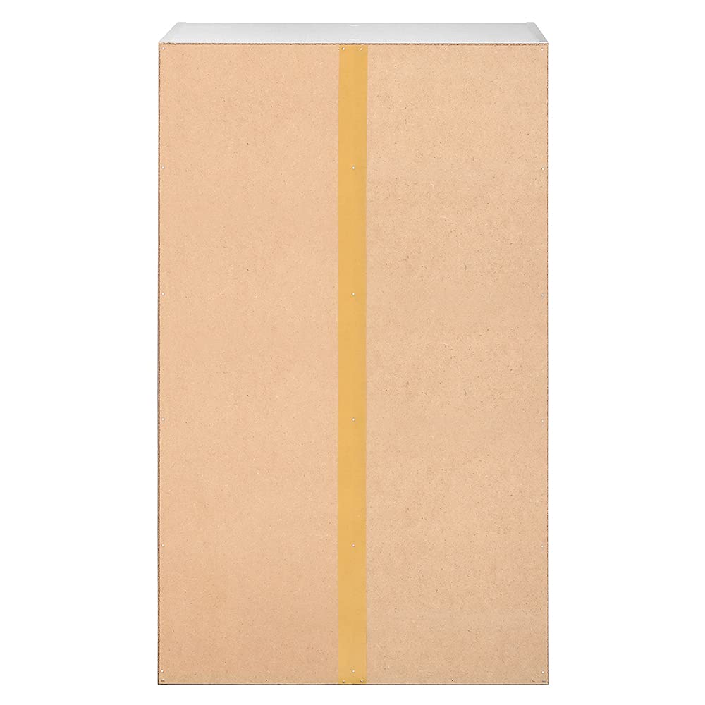Amazon Basics Bücherregal mit 5 Fächern, Büroregal, Wohnzimmer, Schlafzimmer, Würfel, Weiß, 50 x 24 x 80 cm