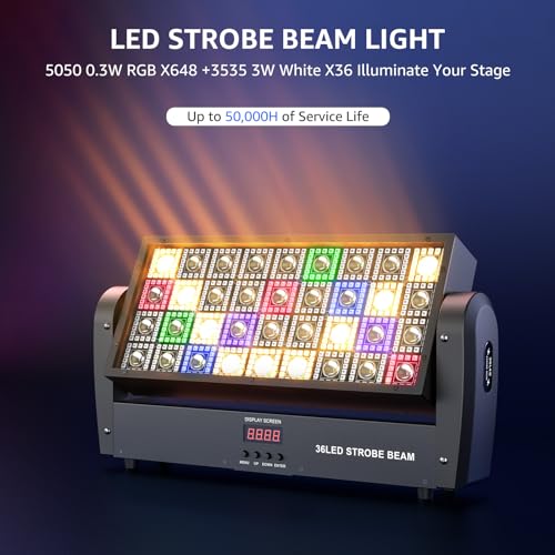 Strobe Beam Bühnenlicht, 220W LED Wallwasher Bar Effektstrahler Bühnenbeleuchtung Moving Head für Disco Party DJ Outdoor, 1 Stück