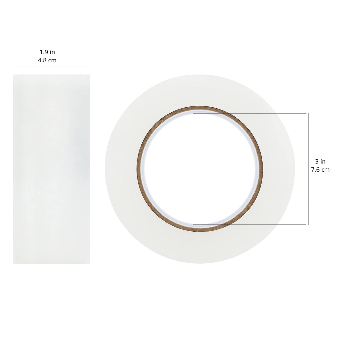 Amazon Basics Transport- und Packband, 4,77 cm Breite x 99,6 m, Transparent, 6 Stück, Durchsichtig,Weiß