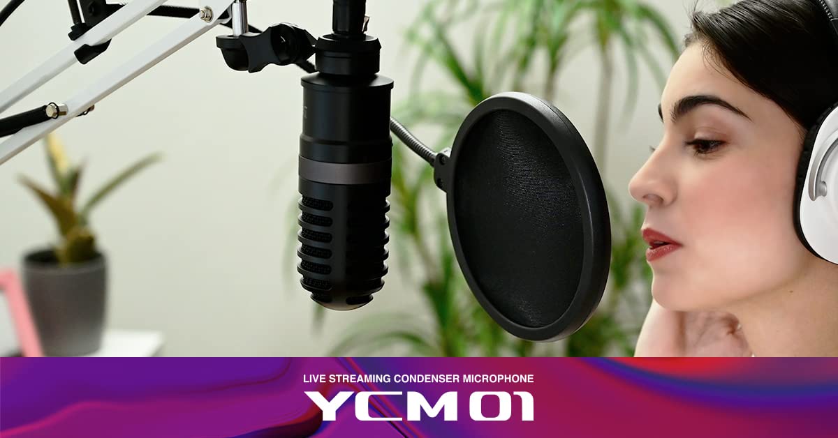 Yamaha YCM01 Kondensatormikrofon in Studioqualität – Hochauflösendes Audio-Streaming, Aufnahme und Wiedergabe, XLR-Anschluss – In Weiß