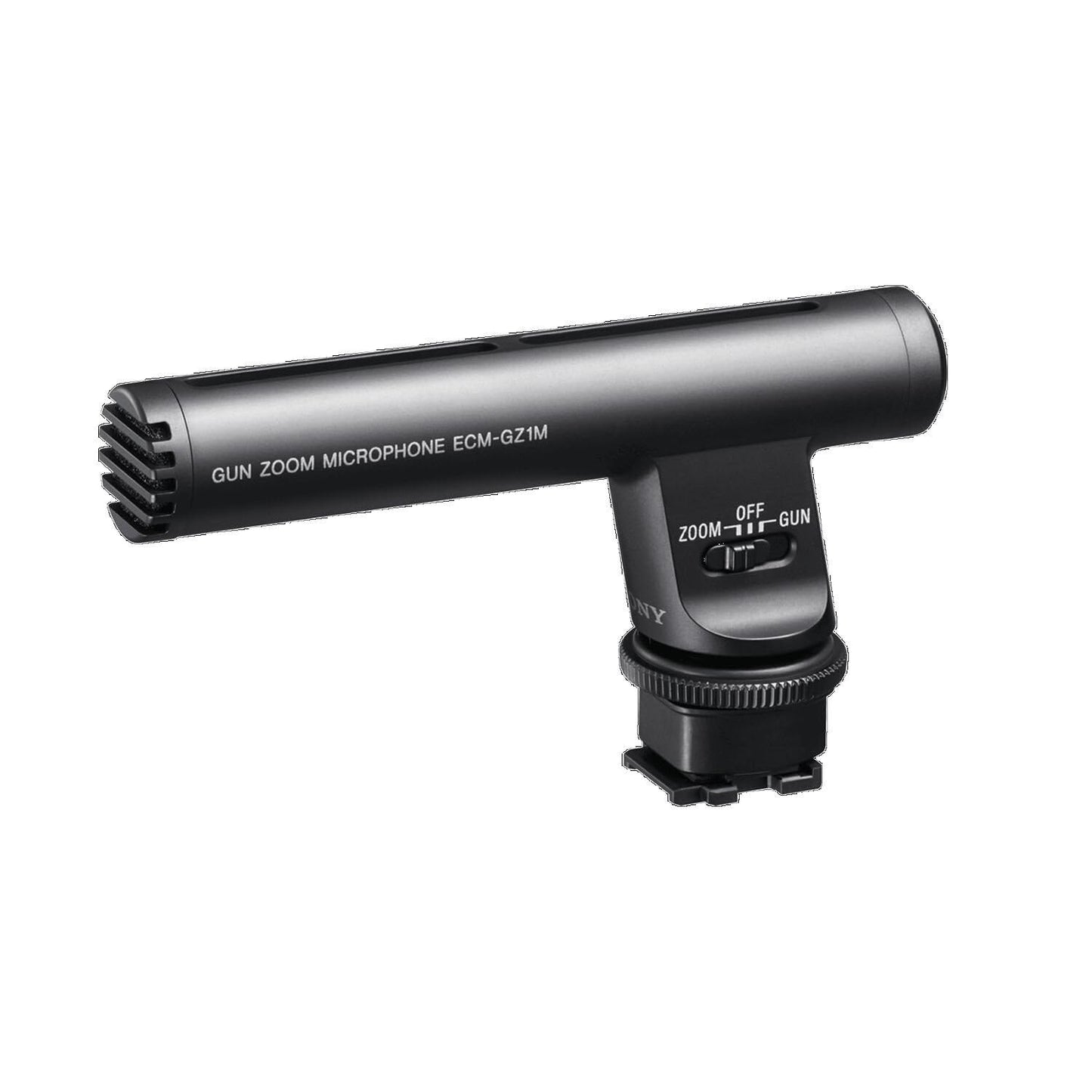 Sony ECM-GZ1M Gun Zoom Mikrofon (mit Multi Interface Zubehör Schuh, geeignet für A6000, A7, A9 Serie), Verkabelt, schwarz
