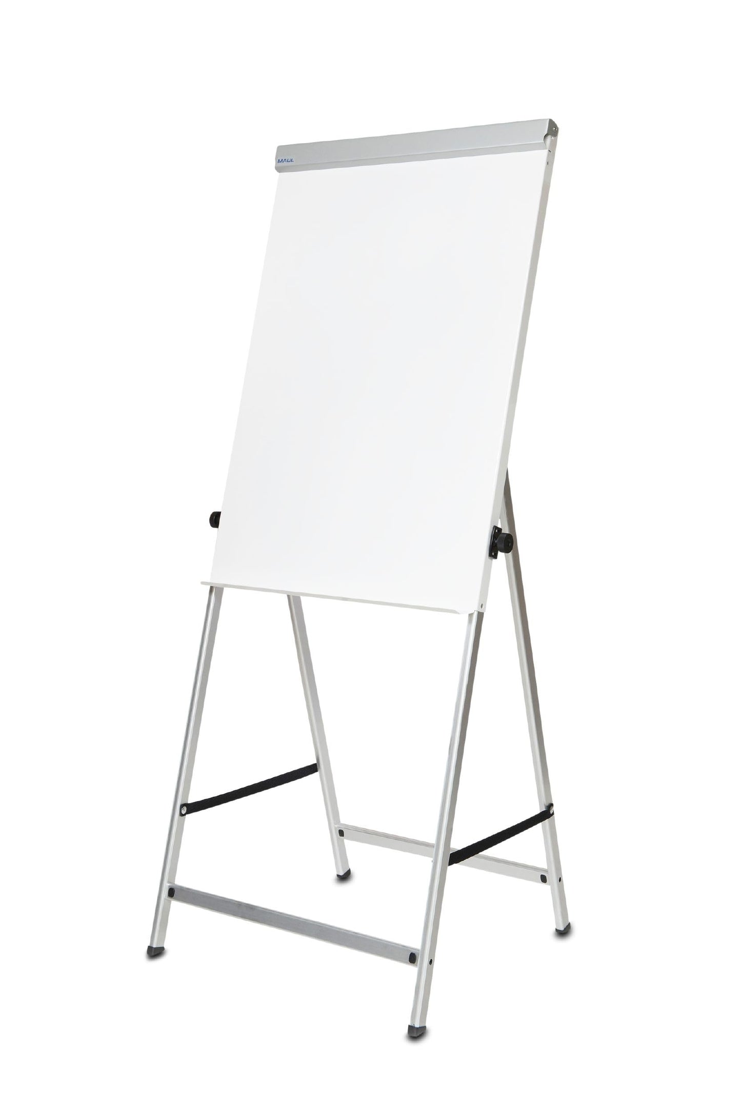 MAUL Flipchart MAULoffice 70 x 100 cm | Stabile Magnettafel mit Vierbein Gestell | Höhenverstellbar | Geeignet für Papier in verschiedenen Formaten | Mit Ablage für Marker und Stifte | Grau