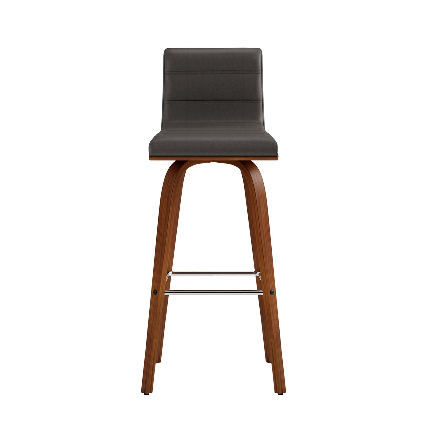 Armen Living lcvibagrwa30 Vienna 76,2 cm Bar Höhe Barhocker in GRAU Kunstleder und Walnuss Holz-Finish