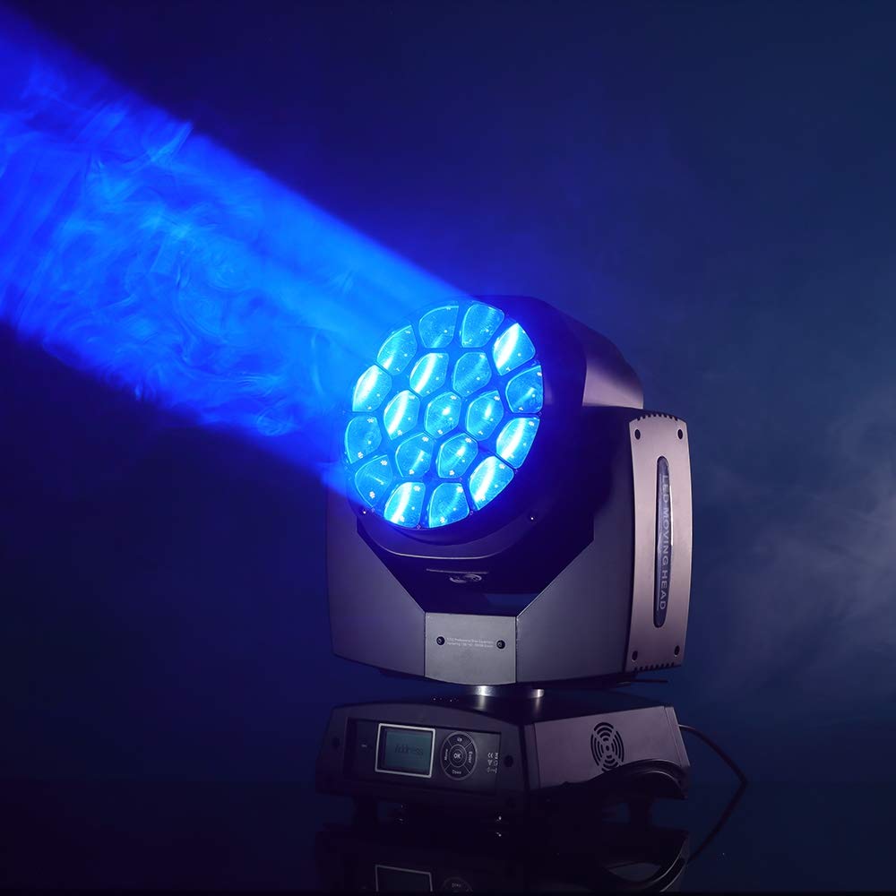 ETEC Professional LED Big Eye Moving Head 19x15 Watt RGBW Beam Rotation Zoom DMX Bühnenbeleuchtung Lichteffekt Discothek Club DJ Party