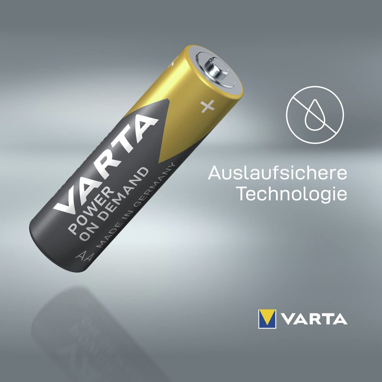 VARTA Batterien AA, 40 Stück, Power on Demand, Alkaline, 1,5V, Vorratspack in umweltschonender Verpackung, ideal für Computerzubehör, Smart Home Geräte