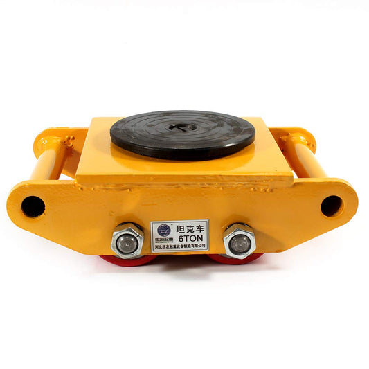 6T/13200lbs Maschinenbeweger Industrieller Maschinenbeweger mit 360°Rotation Cap Dolly Skate 4 Wheel Furniture Dolly Heavy Duty Dolly Skates Machinery Mover Industrial Moving Equipment (gelb)