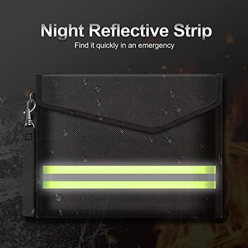 ImnBest 3 Stück Feuerfeste Tasche,Feuerfeste Geldtasche (20 x 14 cm) Feuerfeste Tasche für Dokument Passport Bankkarte Wertsachen,Geldtasche feuerfest wasserdicht,Feuerfeste Brieftasche