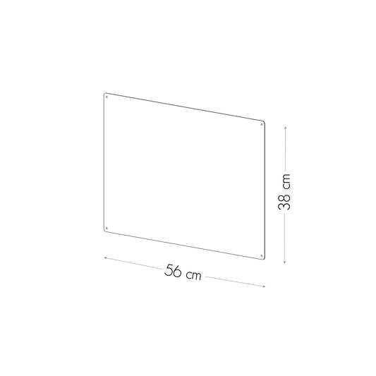KalaMitica Magnettafel Schwarz - Kreidetafel Magnetisch, Magnetpinnwand für jede Art von Magneten - Anthrazit - 56x38 cm