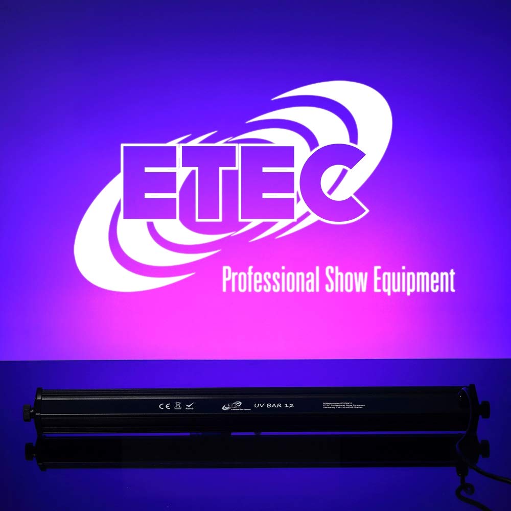 ETEC Professional LED UV BAR 12 Schwarzlicht Leiste 12x3W Deko Effekt Party DJ Club Disco Wall Washer Veranstaltung Bühnenbeleuchtung Licht
