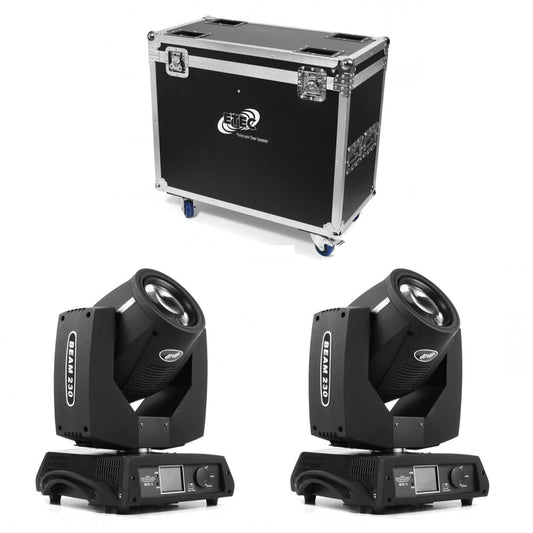 ETEC Professional Pro Beam 230 Hybrid Moving Head Set mit Flightcase 7R Sharpy Spot Wash Fokus Gobo DMX Veranstaltung Bühnenbeleuchtung Licht Party Disco Show DJ Farbmischung