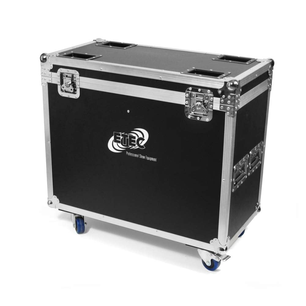 ETEC Professional LED Mini Eye 7 Moving Head Set mit Flightcase Beam Rotation Zoom DMX Bühnenbeleuchtung Veranstaltung Lichteffekt Discothek Club DJ Party