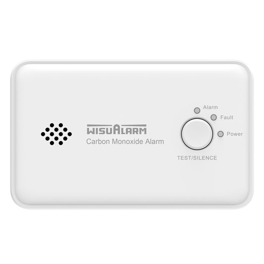 Wisualarm Kohlenmonoxid Melder, CO Melder 10 Jahre Batterie, CO Warner Zertifiziert durch TÜV nach EN50291