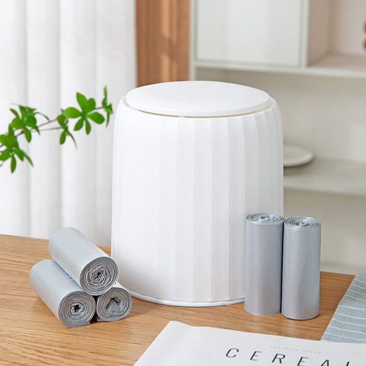 Sadocom 3L kleine Mülltasche, 300 Stück, 30 * 35 cm, Mülltonnen für Mini-Tisch Mülleimer, Badezimmer Büro Auto Mülltasche, Lebensmittel Mülltasche, Weiß