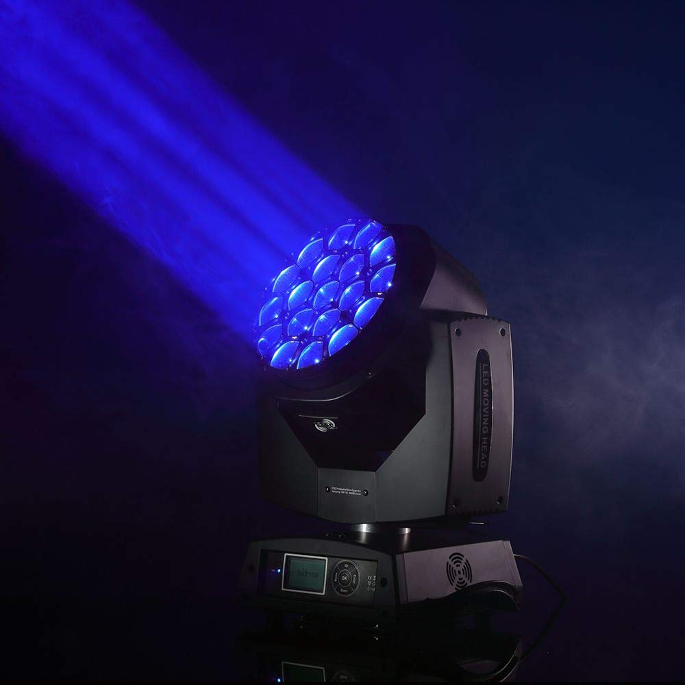 ETEC Professional LED Big Eye Moving Head 19x15 Watt RGBW Beam Rotation Zoom DMX Bühnenbeleuchtung Lichteffekt Discothek Club DJ Party